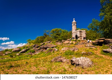 Castle On Little Round Top, In Gettysburg, Pennsylvania.