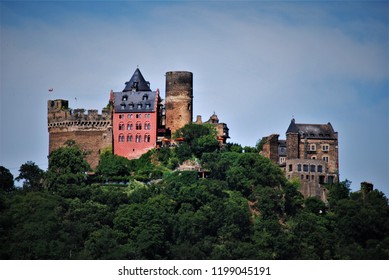 Castle on Top of a Hill - Rhine River - Shutterstock ID 1199045191