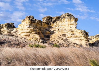 The Castle Rock Badlands In Kansas, USA