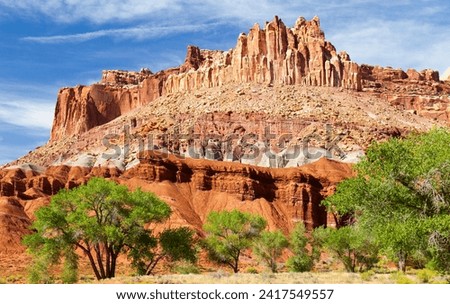 The Castle Rock Formation at Capitol Reef, Utah