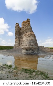 Castle Rock In Kansas Badlands