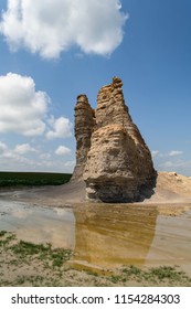 Castle Rock In Kansas Badlands