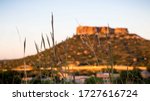 a Castle Rock landscape at sunset. 