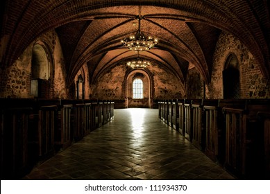 Castle Room , Authentic Medieval Interior, Gothic Hall