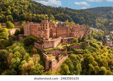 The castle (castle ruin) in Heidelberg, Baden Wuerttemberg, Germany, travel destinations, European touristic sightseeing - Powered by Shutterstock