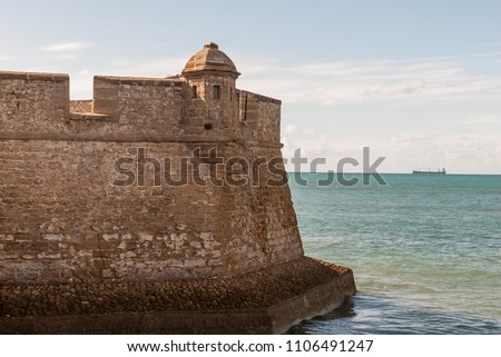 Castle of San Sebastian in Cádiz. Spain Foto stock © 