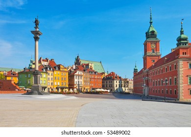 Castle Square In Warsaw, Poland