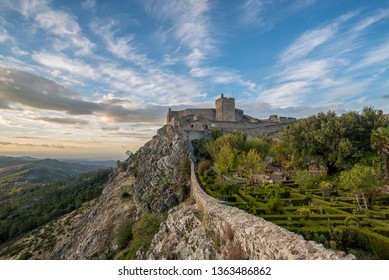 Marvão castle at sun set - Shutterstock ID 1363486862
