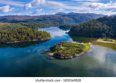 Castle Tioram By Drone On Loch Moidart