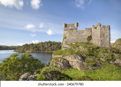 Castle Tioram On Loch Moidart In Scotland.