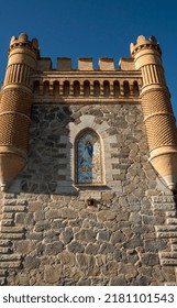 Castle Tower With Maria Jesus Religious Tile Icon Toledo Spain