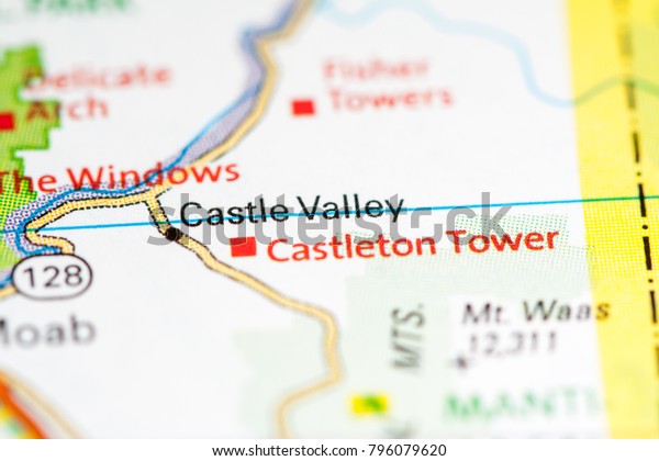 Castle Valley Utah Usa On Map Stock Photo Edit Now 796079620