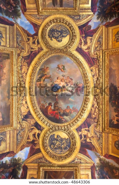 Chateau De Versailles France Plafond Photo De Stock Modifiable