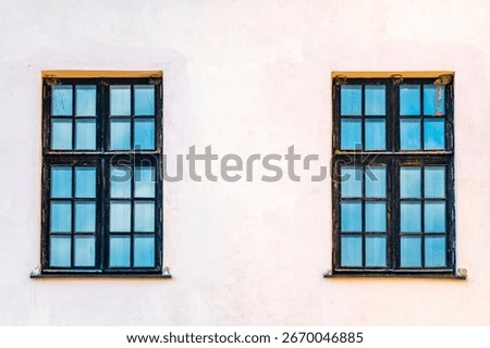 Castle window windows texture pattern with bricks in Mir Karelichy District Hrodna Region Belarus.