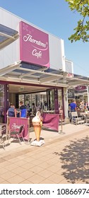 CASTLEFORD, UK - MAY 7 2018: Shoppers Enjoying Spring Bank Holiday At The Outlet Village, Junction 32, Castleford, West Yorkshire, UK