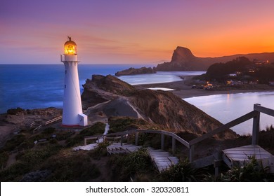 Castlepoint Lighthouse sunset