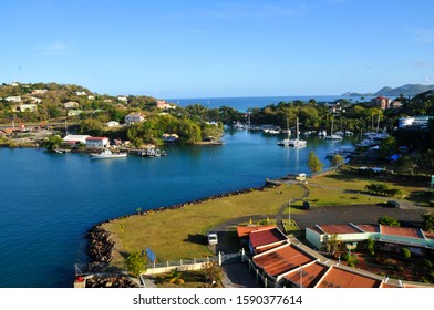 Castries,saint Lucia ,07 July 2017 This Part Of The Main Port In Saint Lucia Island ,where The Cruise Ship Like To Dock