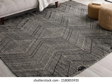 Casual Cotton Flatwoven Area Rug.