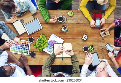 Casual Designers Working and Photo Illustrations - Shutterstock ID 230256034