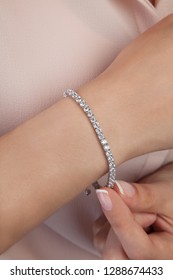 Casual girl with gem bracelet - Shutterstock ID 1288674433