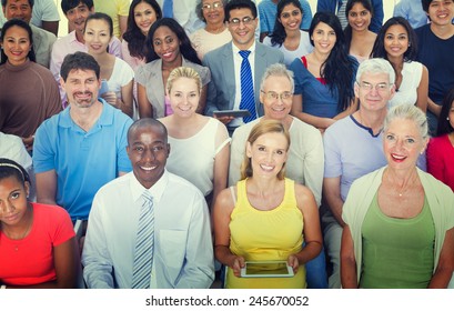 Casual Group Diverse People Social Convention Audience Concept