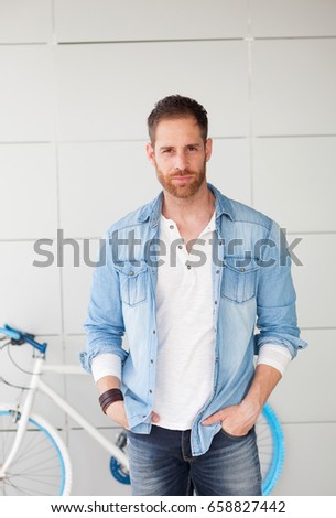 Similar – Portrait of a casual guy