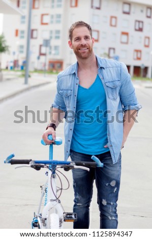 Similar – Image, Stock Photo Casual guy Lifestyle Joy