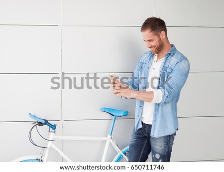 Similar – Image, Stock Photo Casual guy Lifestyle Style