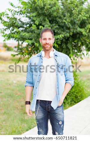 Similar – Portrait of a casual guy