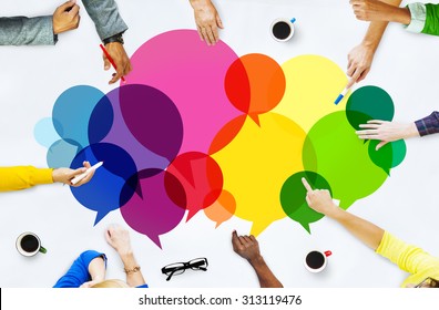 Casual People Message Talking Communication Concept - Shutterstock ID 313119476