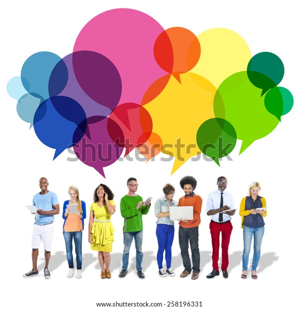 Casual People Message Talking Communication Concept Stock Photo (Edit ...
