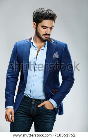 Similar – Attractive man in the street wearing british elegant suit