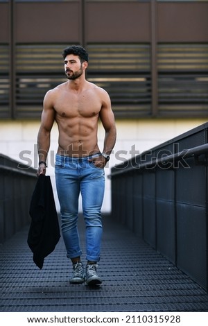 casual wear athletic man model