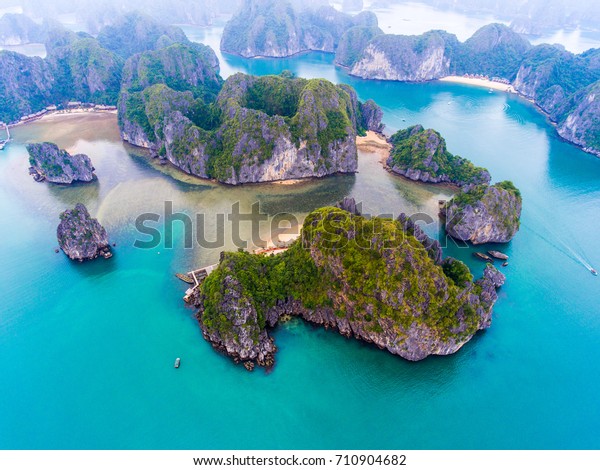 Cat\
Ba island from above. Lan Ha bay. Hai phong,\
Vietnam