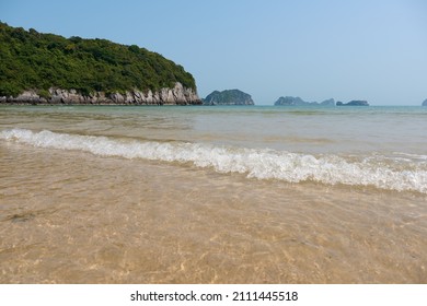 Cat Ba Island City Beach Cat Co 1, It Is A Popular Summer Destination For Vietnamese Tourists