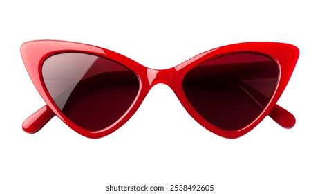 Cat eye sunglasses isolated on white