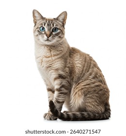 A cat with isolated background
