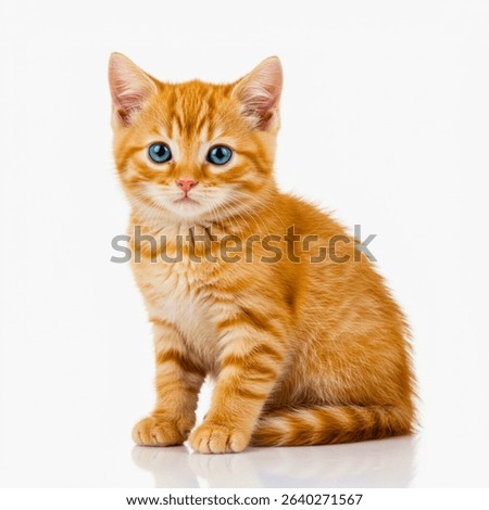 A cat with isolated background