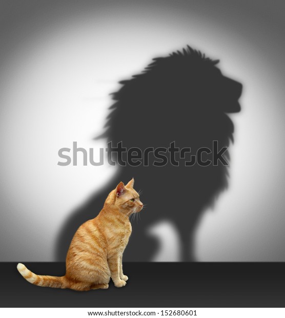 Cat with lion\
shadow