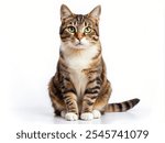 cat on white background pet