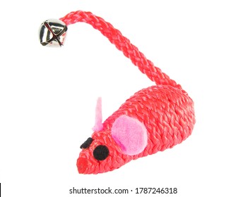 Cat Toy Mouse Isolated On White Background
