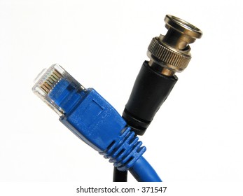 Cat5 and coaxial network-cables