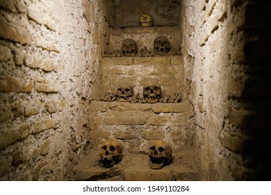 Catacombs in the San Francisco Cathedral in Lima, Peru