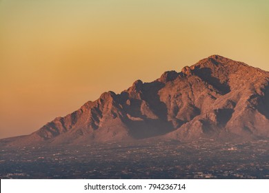 Catalina Mountain Range Tucson Arizona Sunset Beautiful Orange Nature Landscape