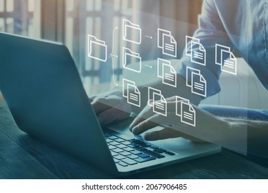 catalog of digital documents, file structure - Shutterstock ID 2067906485