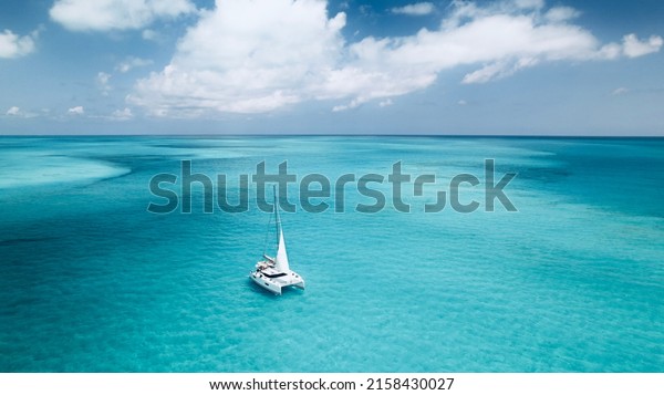 Catamaran in the Caribbean\
Sea