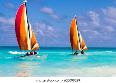 Catamaran on the ocean-Stock photos
