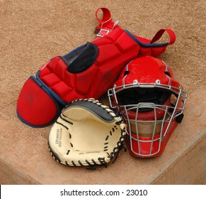 Catchers Gear In The Home Bullpen.