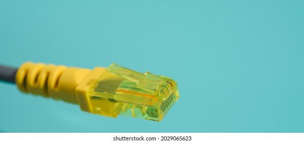 A Category 5 Networking Cable Between A Computer And A Router Or Modem.