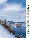 Cater national park winter view with snow capped with trees